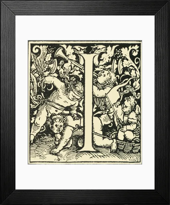 Framed Print : I - An Alphabet by Hans Weiditz, c1520-1521, (1908). Creator: Hans Weiditz Framed Print : I - An Alphabet by Hans Weiditz, c1520-1521, (1908). Creator: Hans Weiditz