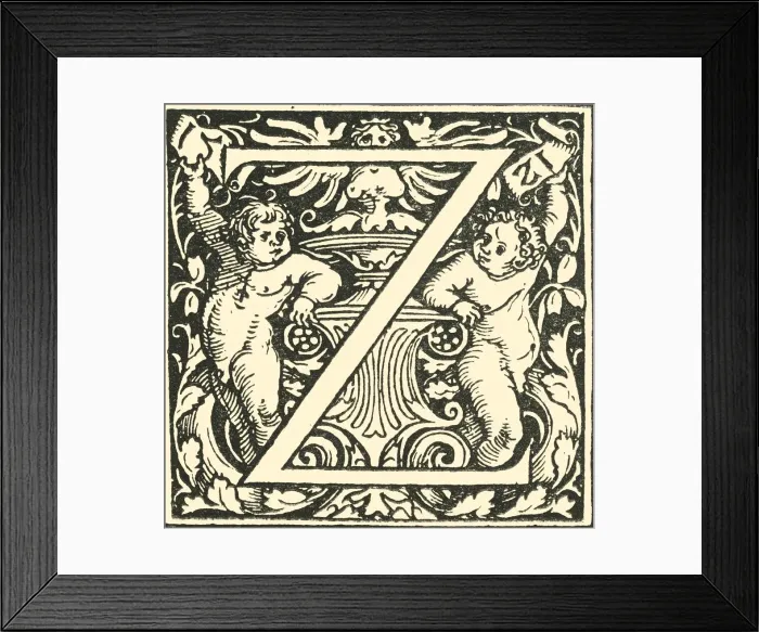 Framed Print : Z - An Alphabet by Hans Weiditz, c1520-1521, (1908). Creator: Hans Weiditz Framed Print : Z - An Alphabet by Hans Weiditz, c1520-1521, (1908). Creator: Hans Weiditz