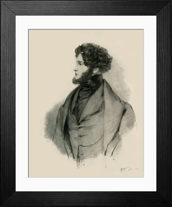 Framed Print : Alfred, Count d Orsay, 1833. Creator: Richard James Lane Framed Print : Alfred, Count d Orsay, 1833. Creator: Richard James Lane