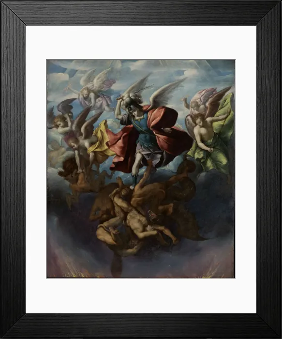 Framed Print : The Fall of the Rebel Angels, c. 1650. Creator: Lopez de Arteaga, Sebastian (1610-1652) Framed Print : The Fall of the Rebel Angels, c. 1650. Creator: Lopez de Arteaga, Sebastian (1610-1652)