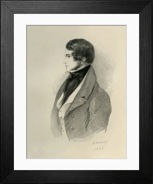 Framed Print : L. Gilmour, 1834. Creator: Alfred d Orsay Framed Print : L. Gilmour, 1834. Creator: Alfred d Orsay