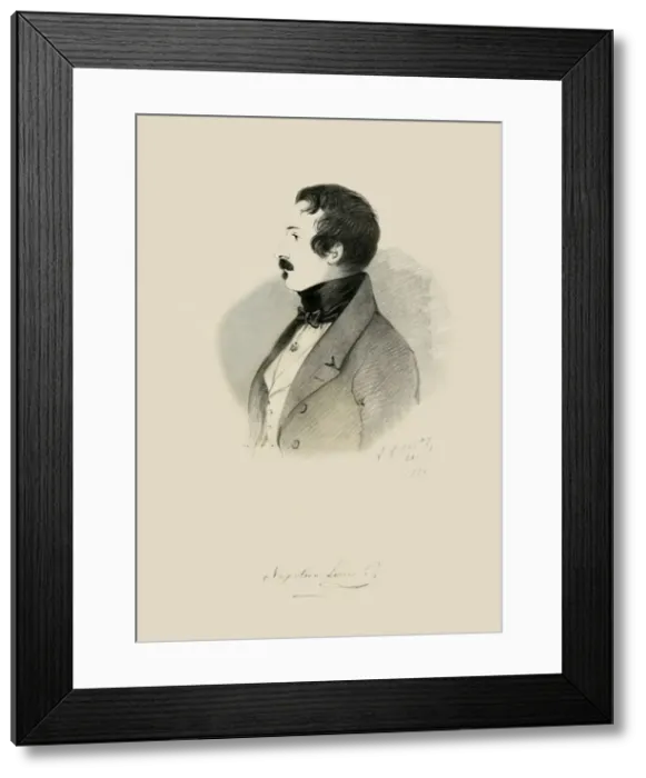 Framed Print : Napoleon Louis Bonaparte, 1839. Creator: Alfred d Orsay Framed Print : Napoleon Louis Bonaparte, 1839. Creator: Alfred d Orsay