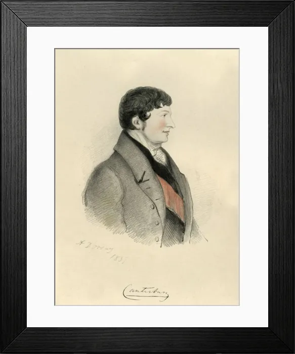 Framed Print : Charles Manners Sutton, 1st Viscount Canterbury, 1837. Creator: Alfred d Orsay Framed Print : Charles Manners Sutton, 1st Viscount Canterbury, 1837. Creator: Alfred d Orsay