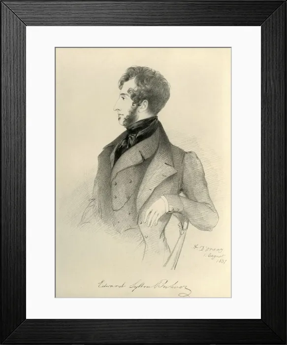 Framed Print : Edward Lytton Bulwer, 1837. Creator: Richard James Lane Framed Print : Edward Lytton Bulwer, 1837. Creator: Richard James Lane