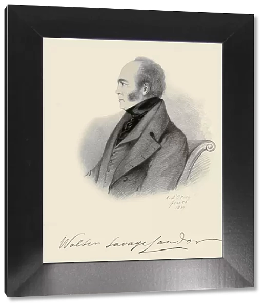 Walter Savage Landor, 1839. Creators: Alfred d Orsay, Richard James Lane