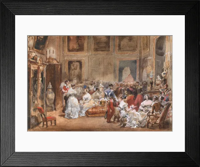 Framed Print : A Soiree by Duke of Orleans (1810-1842) in the Pavillon de Marsan. Creator: Lami Framed Print : A Soiree by Duke of Orleans (1810-1842) in the Pavillon de Marsan. Creator: Lami