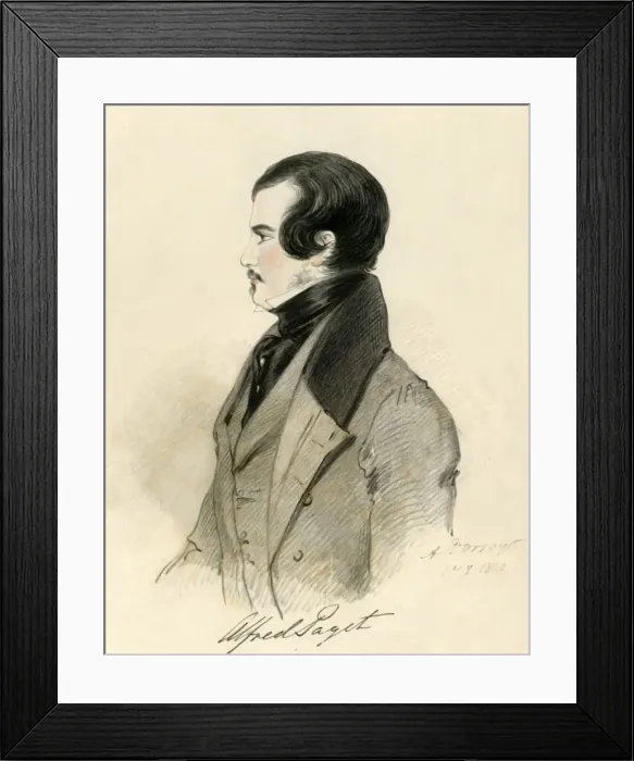 Framed Print : Alfred Paget, 1840. Creator: Richard James Lane Framed Print : Alfred Paget, 1840. Creator: Richard James Lane