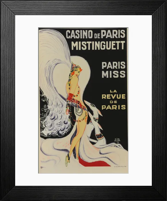 Framed Print : Casino de Paris. Mistinguett. Paris Miss, 1930. Creator: Zig (Louis Gaudin) (1882-1936) Framed Print : Casino de Paris. Mistinguett. Paris Miss, 1930. Creator: Zig (Louis Gaudin) (1882-1936)