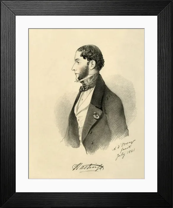 Framed Print : The Marquis of Hastings, 1841. Creator: Richard James Lane Framed Print : The Marquis of Hastings, 1841. Creator: Richard James Lane