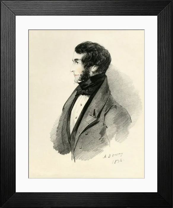 Framed Print : Lt. Colonel John Lister, 1834. Creator: Alfred d Orsay Framed Print : Lt. Colonel John Lister, 1834. Creator: Alfred d Orsay