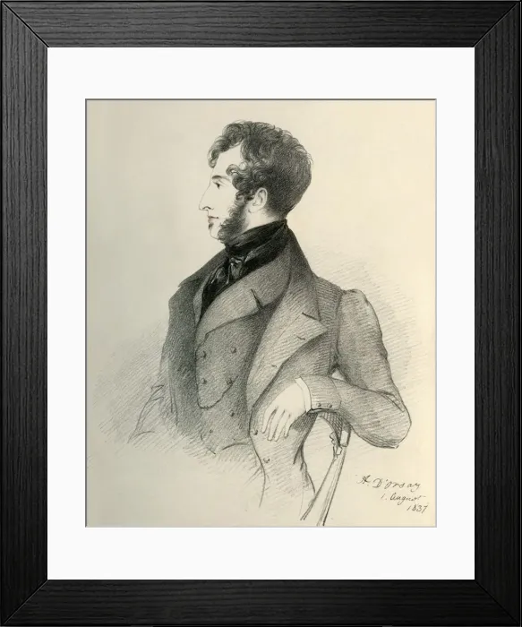 Framed Print : Edward Lytton Bulwer, 1837. Creator: Richard James Lane Framed Print : Edward Lytton Bulwer, 1837. Creator: Richard James Lane