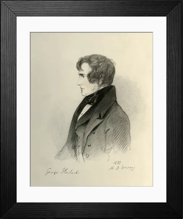 Framed Print : George Herbert Esquire, 1837. Creator: Richard James Lane Framed Print : George Herbert Esquire, 1837. Creator: Richard James Lane