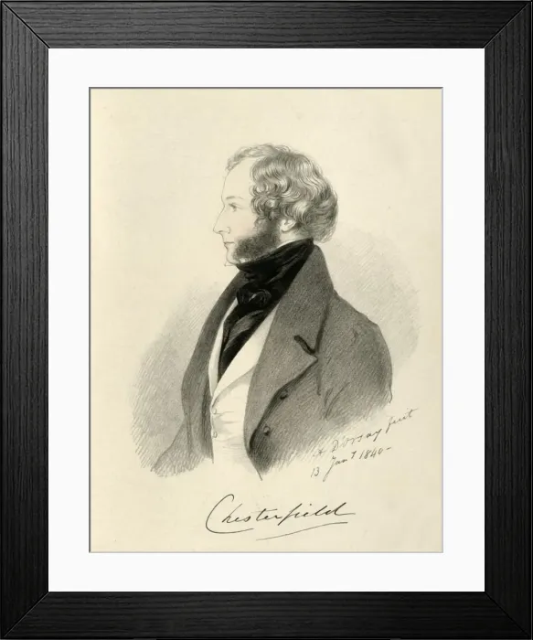 Framed Print : The Earl of Chesterfield, 1840. Creator: Richard James Lane Framed Print : The Earl of Chesterfield, 1840. Creator: Richard James Lane