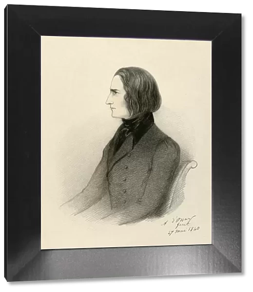 F. Liszt, 1840. Creator: Richard James Lane