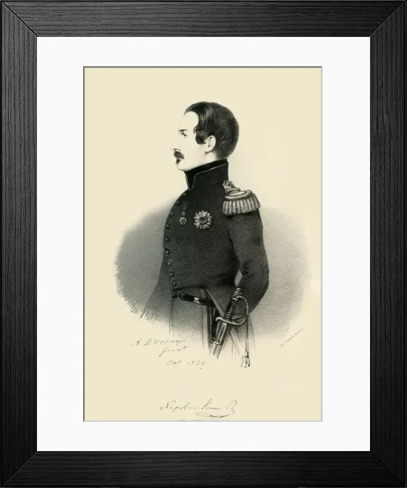 Framed Print : Napoleon Louis Bonaparte, 1839. Creator: Alfred d Orsay Framed Print : Napoleon Louis Bonaparte, 1839. Creator: Alfred d Orsay