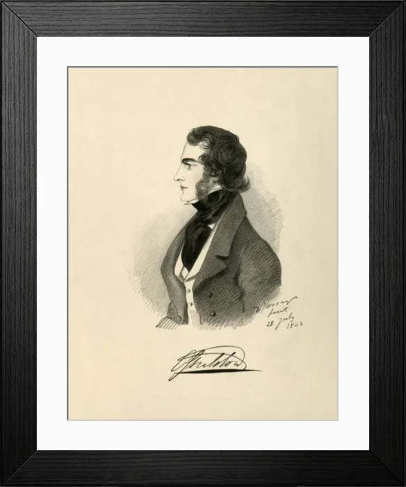 Framed Print : Viscount Ossulton, 1842. Creator: Richard James Lane Framed Print : Viscount Ossulton, 1842. Creator: Richard James Lane