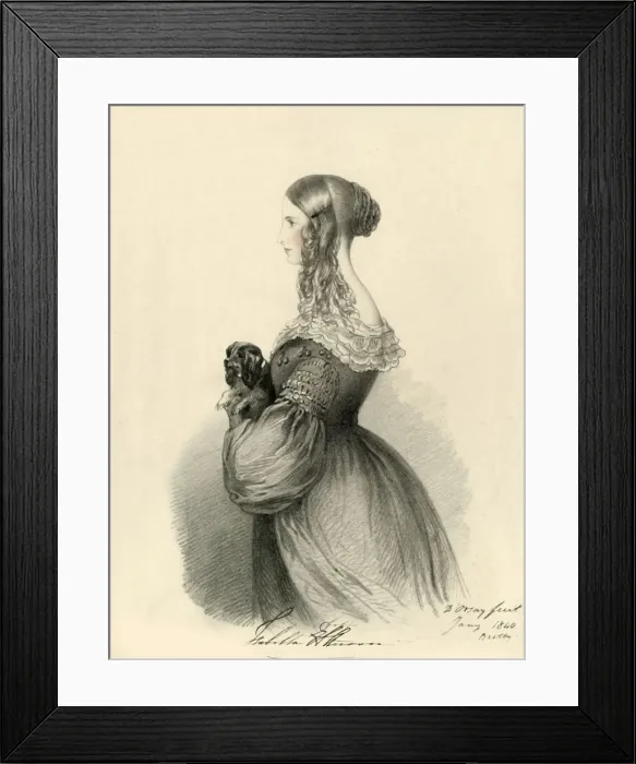 Framed Print : Isabella Anson, 1840. Creator: Richard James Lane Framed Print : Isabella Anson, 1840. Creator: Richard James Lane
