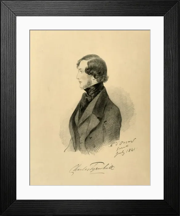 Framed Print : Charles Tyrwhitt, 1841. Creator: Richard James Lane Framed Print : Charles Tyrwhitt, 1841. Creator: Richard James Lane