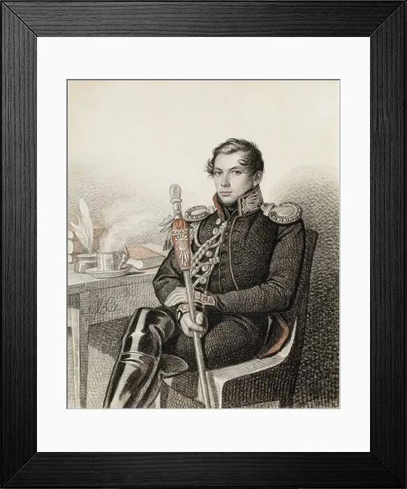 Framed Print : Portrait of Count Pyotr Petrovich Konovnitsyn (1803-1830), 1822-1823. Creator: Hampeln Framed Print : Portrait of Count Pyotr Petrovich Konovnitsyn (1803-1830), 1822-1823. Creator: Hampeln