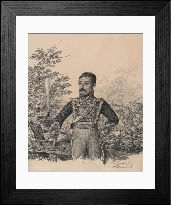 Framed Print : Portrait of Akim Vasilyevich Duvanov, Early 1820s. Creator: Hampeln, Carl, von (1794-after 1880) Framed Print : Portrait of Akim Vasilyevich Duvanov, Early 1820s. Creator: Hampeln, Carl, von (1794-after 1880)