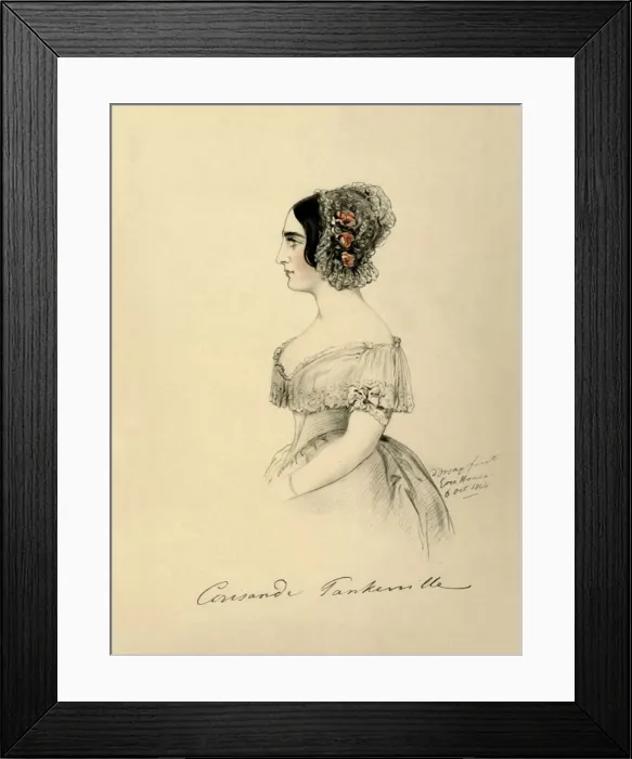 Framed Print : Countess of Tankerville, 1844. Creator: Alfred d Orsay Framed Print : Countess of Tankerville, 1844. Creator: Alfred d Orsay