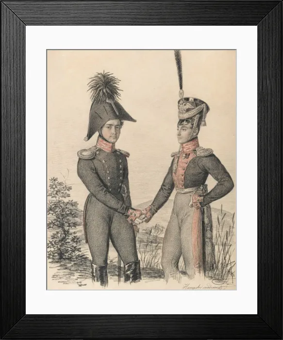Framed Print : Portrait of Pyotr Petrovich Esipov (1797-1876) and Pavel Yakovlevich de Witte (1796-1864) Framed Print : Portrait of Pyotr Petrovich Esipov (1797-1876) and Pavel Yakovlevich de Witte (1796-1864)