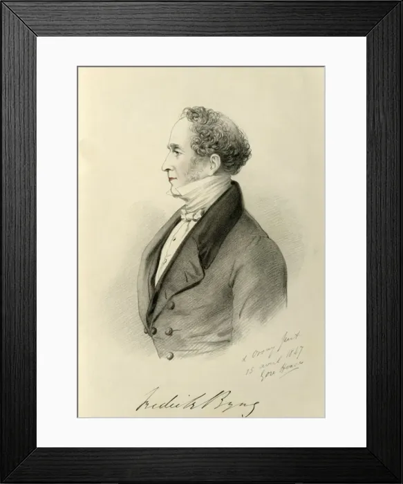Framed Print : Frederick Byng, 1847. Creators: Alfred d Orsay, Richard James Lane Framed Print : Frederick Byng, 1847. Creators: Alfred d Orsay, Richard James Lane