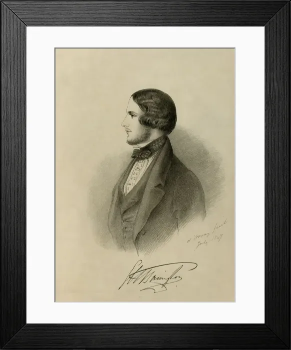 Framed Print : George Barrington, 1847. Creator: Richard James Lane Framed Print : George Barrington, 1847. Creator: Richard James Lane