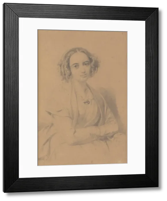 Framed Print : Portrait of the composer Fanny Hensel nee Mendelssohn (1805-1847), 1847. Creator: Hensel Framed Print : Portrait of the composer Fanny Hensel nee Mendelssohn (1805-1847), 1847. Creator: Hensel