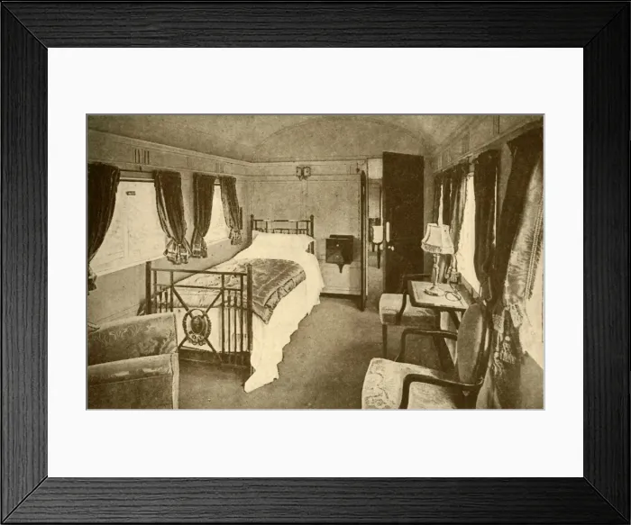 Framed Print : Bedroom, Kings Saloon, London and North Eastern Railway, 1930. Creator: Unknown Framed Print : Bedroom, Kings Saloon, London and North Eastern Railway, 1930. Creator: Unknown
