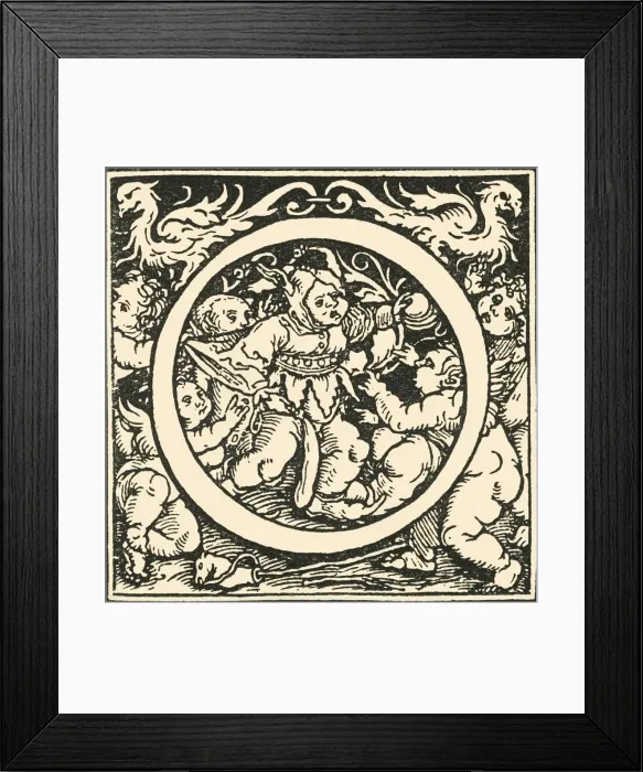 Framed Print : O - An Alphabet by Hans Weiditz, c1520-1521, (1908). Creator: Hans Weiditz Framed Print : O - An Alphabet by Hans Weiditz, c1520-1521, (1908). Creator: Hans Weiditz