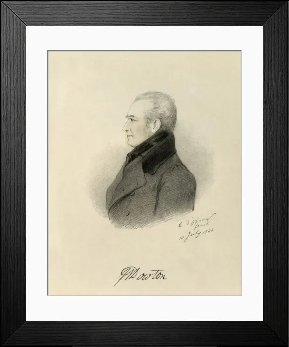 Framed Print : W Dowton, 1840. Creator: Richard James Lane Framed Print : W Dowton, 1840. Creator: Richard James Lane