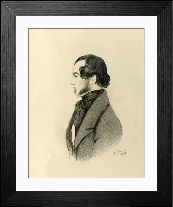 Framed Print : J Home Purves, 1838. Creator: Richard James Lane Framed Print : J Home Purves, 1838. Creator: Richard James Lane