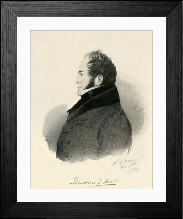 Framed Print : Theodore E. Hook, 1839. Creator: Alfred d Orsay Framed Print : Theodore E. Hook, 1839. Creator: Alfred d Orsay