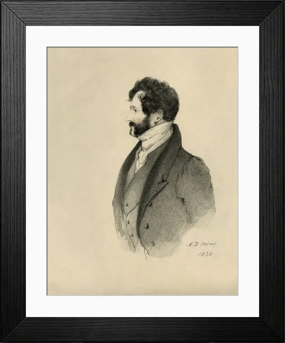 Framed Print : The Honourable Lincoln Stanhope, 1836. Creator: Richard James Lane Framed Print : The Honourable Lincoln Stanhope, 1836. Creator: Richard James Lane