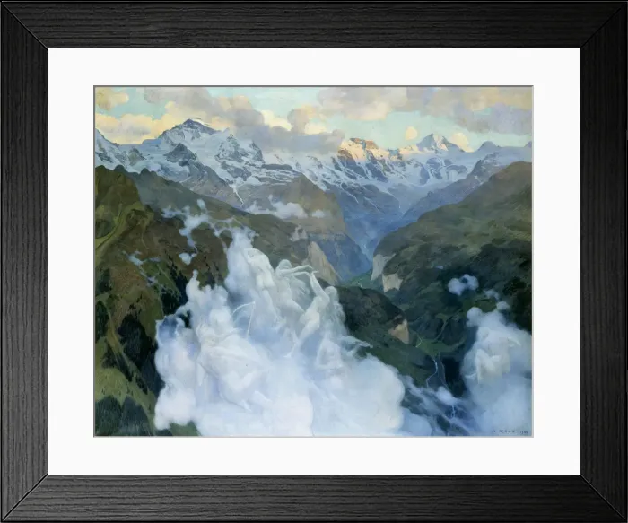 Framed Print : Clouds (Lauterbrunnen Valley), 1901. Creator: Giron, Charles (1850-1914) Framed Print : Clouds (Lauterbrunnen Valley), 1901. Creator: Giron, Charles (1850-1914)