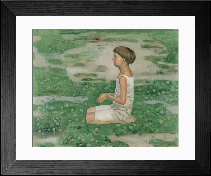 Framed Print : The Adoration II, 1894. Creator: Hodler, Ferdinand (1853-1918) Framed Print : The Adoration II, 1894. Creator: Hodler, Ferdinand (1853-1918)