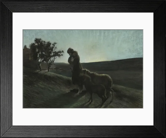 Framed Print : Le due madri (The two mothers), 1884-1886. Creator: Segantini, Giovanni (1858-1899) Framed Print : Le due madri (The two mothers), 1884-1886. Creator: Segantini, Giovanni (1858-1899)