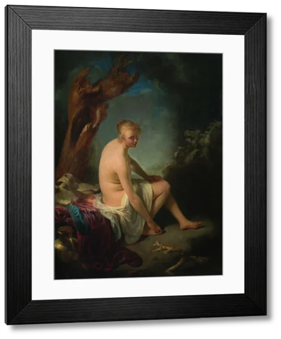 Framed Print : Bather, ca 1662-1665. Creator: Dou, Gerard (Gerrit) (1613-1675) Framed Print : Bather, ca 1662-1665. Creator: Dou, Gerard (Gerrit) (1613-1675)