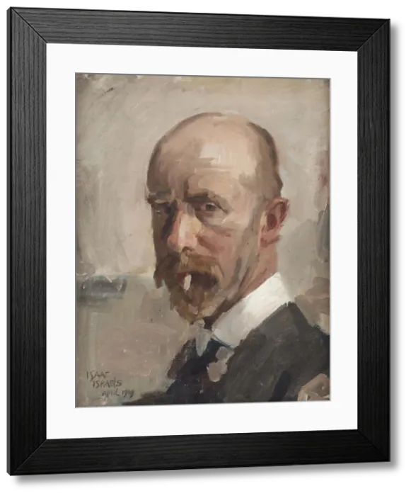 Framed Print : Self-Portrait with cigaret, 1909. Creator: Israels, Isaac (1865-1934) Framed Print : Self-Portrait with cigaret, 1909. Creator: Israels, Isaac (1865-1934)