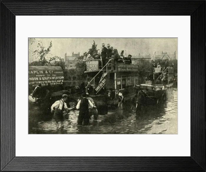 Framed Print : Clarendon Road, Southsea, After A Thunderstorm, 1901. Creator: Unknown Framed Print : Clarendon Road, Southsea, After A Thunderstorm, 1901. Creator: Unknown