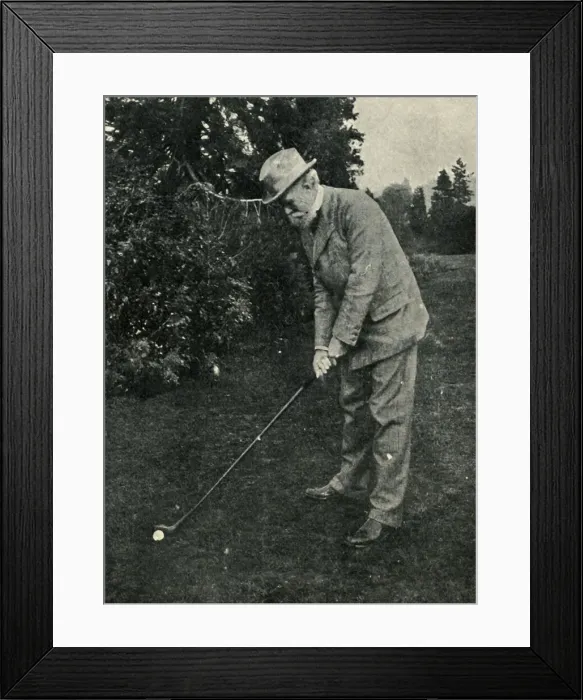 Framed Print : Lord Avebury Has Lately Taken To Golf, 1901. Creator: Unknown Framed Print : Lord Avebury Has Lately Taken To Golf, 1901. Creator: Unknown