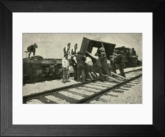 Framed Print : A Special Goods Train Takes It On The Rails, 1901. Creator: Unknown Framed Print : A Special Goods Train Takes It On The Rails, 1901. Creator: Unknown