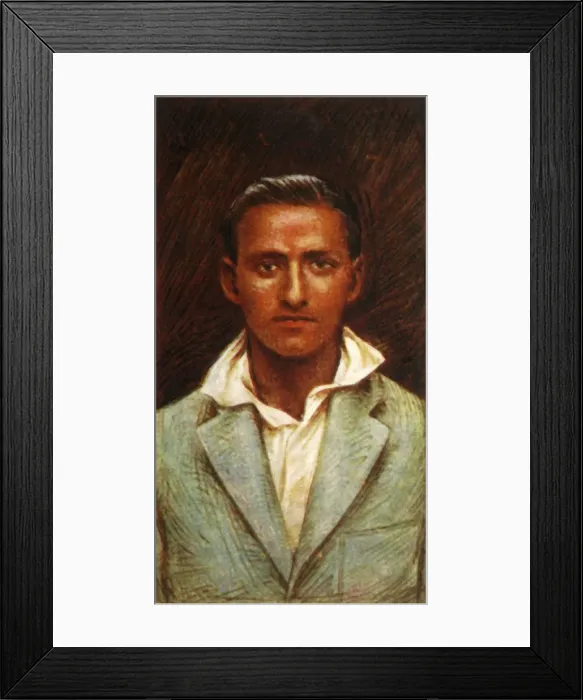Framed Print : K. S. Duleepsinhji (Cambridge University and Sussex), 1928. Creator: Unknown Framed Print : K. S. Duleepsinhji (Cambridge University and Sussex), 1928. Creator: Unknown