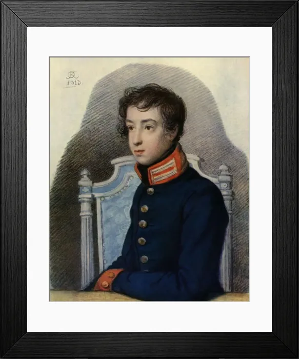 Framed Print : Portrait of Alexandr Pavlovich Bakunin, 1813, (1965). Creator: Orest Kiprensky Framed Print : Portrait of Alexandr Pavlovich Bakunin, 1813, (1965). Creator: Orest Kiprensky