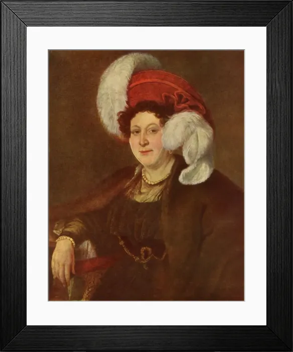 Framed Print : Portrait of the Countess V. A. Zubova, 1834, (1965). Creator: Vasily Tropinin Framed Print : Portrait of the Countess V. A. Zubova, 1834, (1965). Creator: Vasily Tropinin