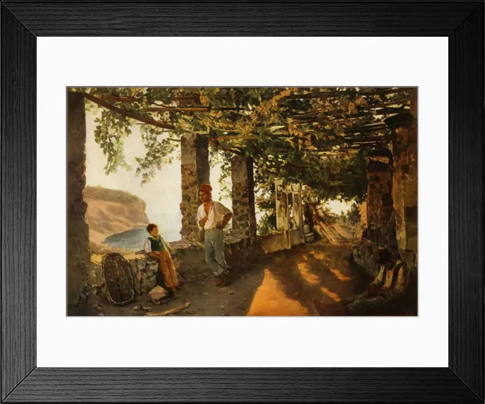 Framed Print : A Terrace by the Sea-shore, 1828, (1965). Creator: Sil vestr Shchedrin Framed Print : A Terrace by the Sea-shore, 1828, (1965). Creator: Sil vestr Shchedrin