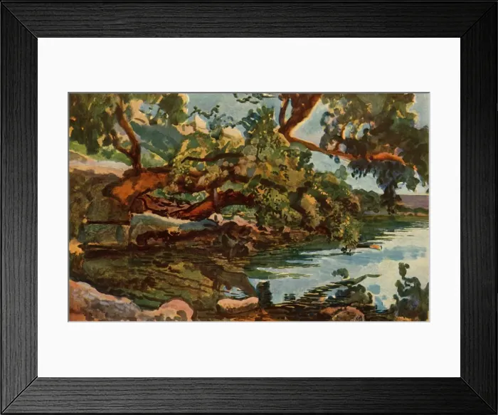 Framed Print : Lake Nemi, 1830s? (1965). Creator: Aleksandr Ivanov Framed Print : Lake Nemi, 1830s? (1965). Creator: Aleksandr Ivanov