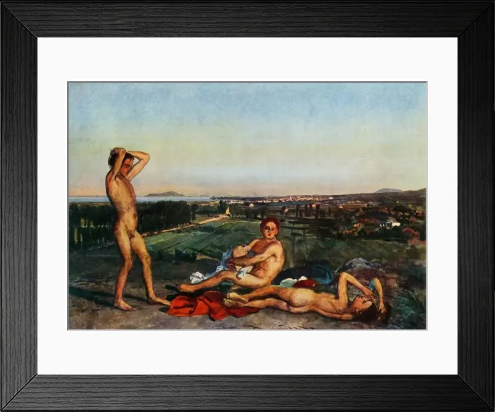 Framed Print : On the beach in the Bay of Naples, 1830s, (1965). Creator: Aleksandr Ivanov Framed Print : On the beach in the Bay of Naples, 1830s, (1965). Creator: Aleksandr Ivanov