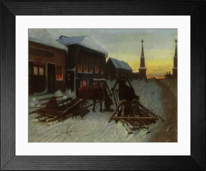 Framed Print : The Ale-house at the Toll-bridge, 1868, (1965). Creator: Vasily Perov Framed Print : The Ale-house at the Toll-bridge, 1868, (1965). Creator: Vasily Perov
